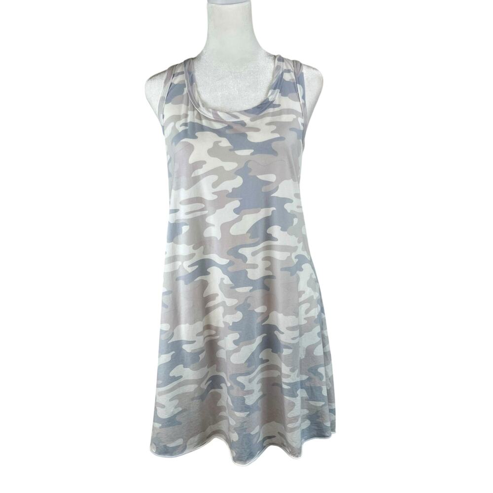 Z Supply Camo Avery Tank Dress Dove Gray Sleeveless Mini Cotton Casual NWT Large - Picture 2 of 13